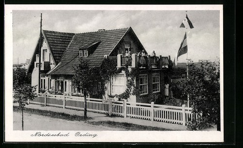 Ansichtskarte ording pension - ording,,