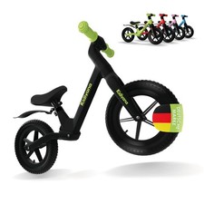 Kinder Laufrad Lauflernrad 12 Zoll ab 2 Jahren Robust & Leicht Schwarz