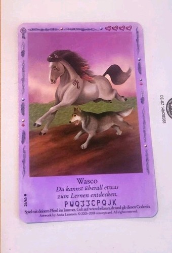 Bella sara sammelkarte wasco - sara, "wasco"