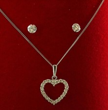 585 Weissgold Herz SET 14