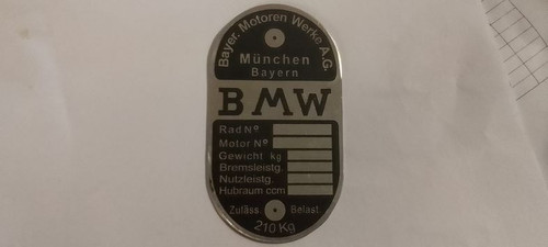 Typenschild geätzt schild bmw - geätzt,