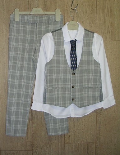 Next jungen grau karierte - grau, hose