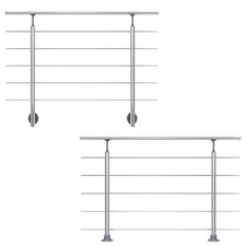 DOLLE Geländer Bausatz Aluminium Handlauf Treppe Balkon Brüstung inkl. Schrauben