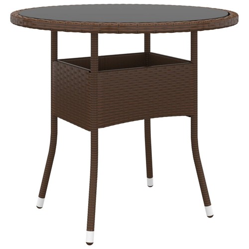 Gartentisch ø80x75cm hartglas - gartentisch,