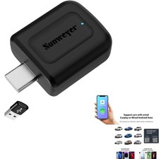 Wireless CarPlay Android Auto Adapter, 2-in-1, USB-C, kabellos, Bluetooth, Wlan