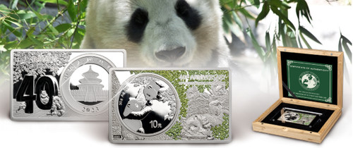 Chinesischer silber panda 40th - silber,
