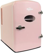 Koolatron 4L 6Can Retro Elektrischer Tragbarer Mini-Kühlschrank Cooler 12V(Rosa)