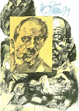 Willi Sitte   *   Original Unterschrift auf Karte Nr. 887 b