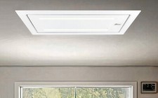 Gurari Luxus Deckenhaube 120 cm Weiß Glas 1000m3/h Einbau Dunstabzugshaube