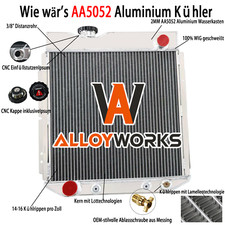 3-Reihig Aluminium Kühler Für Ford Falcon 60-1965 Mustang 1965-1966 5,0L V8