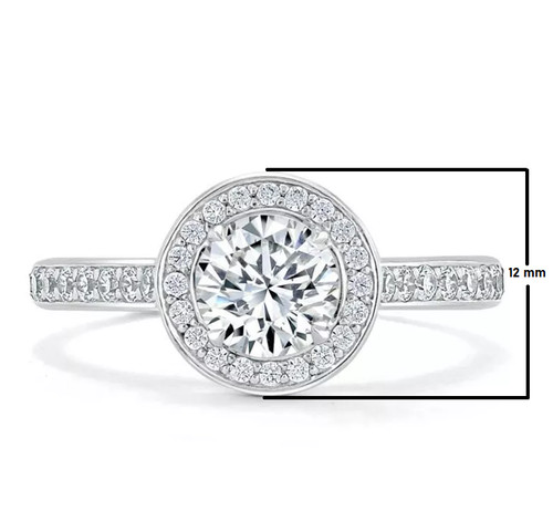 Karat moissanit halo - 2,