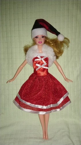 Barbie kleid nikolaus mütze - nikolaus,