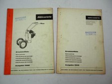 Hako Variette mit Anbaugeräten 2x Ersatzteilliste 1968/69