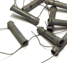 20x Keramik Röhren-Kondensator, 517 pF, 2 %, 8Din 41345 NCo, 40er J., NOS