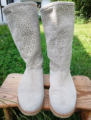 Wildlederstiefel floral - wildlederstiefel,