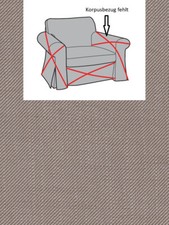 Ikea EKTORP Bezugteile für Sessel Nordvalla dunkelbeige 303.177.24 NEU