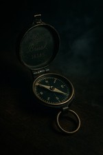 Vintage Messing Kompass mit