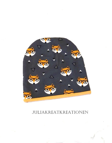 Fuchs mit brille beanie mütze - fuchs,