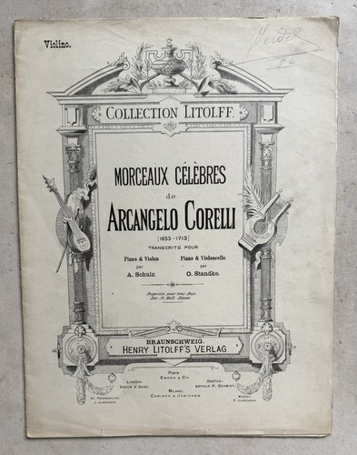 Antike noten corelli morceaux - corelli,