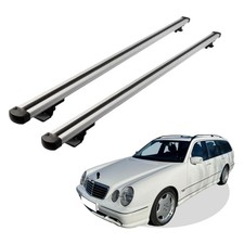 Dachträger passend für MERCEDES E KLASSE W210 ab Baujahr 1996-2002 V1 in silber