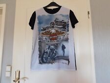 Herrenbekleidung T-shirt Gr.M schwarz-weiß mit Aufdruck vorne gebraucht
