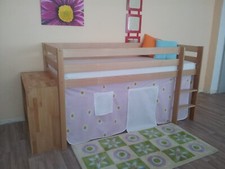 Hochbett Vorhang Umrandung Kinder 2-teilig Spiel Bett Kamile Rosa ohne Tasche