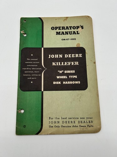 John deere killefer serie - john, h