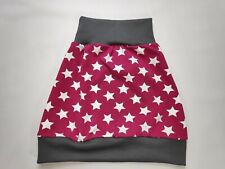 Rock handmade magenta mit weißen Sternen Winterrock, Sommerrock