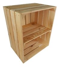 3 x NEUE OBSTKISTEN HOLZKISTEN MIT ZWISCHENBODEN REGALKISTE MIT BODEN 