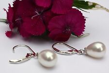 YR29    Zucht Süßwasser Perlen Schmuck Ohrringe Ohrstecker Ohrhänger 925 Silber 