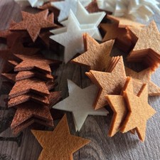 72 x dicke Filz Sterne 4 cm