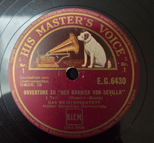 78rpm Schellack: COMEDIAN HARMONISTS - MEISTERSEXTETT - OUVERTÜRE ZU..HMV EG6430