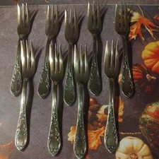 ? 11 Kuchengabeln, versilbert, Fürst 100, leichte Gebrauchsspuren, Vintage 