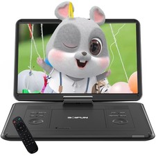 17,5" Tragbarer DVD-Player mit 15,6" großem HD-Display Zwei Stereolautsprecher