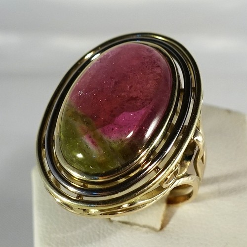 585 gold ring mit zweifarbigen - 585,