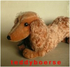  alter ORIGINAL STEIFF HUND • Dachshund • Waldi • ohne Knopf • 28 cm • 50er J.