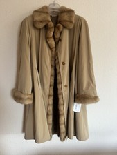 Mantel mit Pelzbesatz 