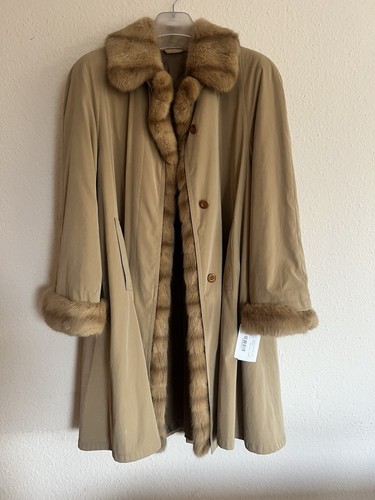 Mantel mit pelzbesatz - mit,