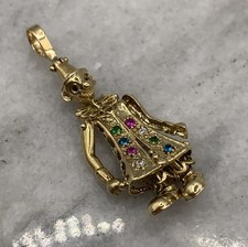 9 Karat Gold CZ Gelenk Clown