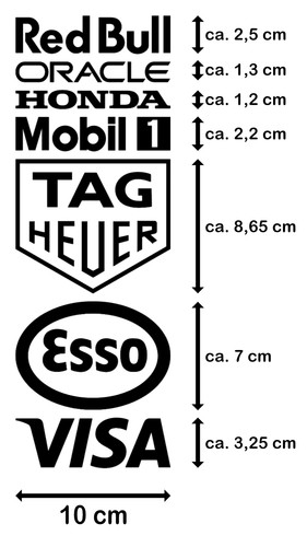 Aufkleber set motorsport - set,