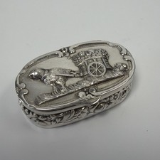 Massive Silber Pillendose