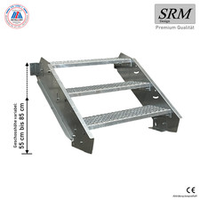 3 Stufen Stahltreppe Breite 60