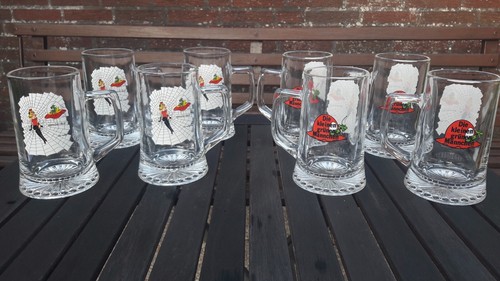 Bierkrug aus glas - 8x, pat