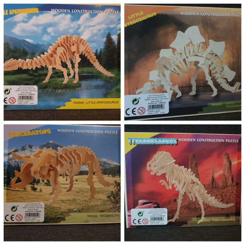 Holzpuzzle dinosaurier - 3d,