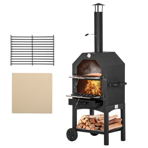 Pizzaofen edelstahl schwarz - pizzaofen,