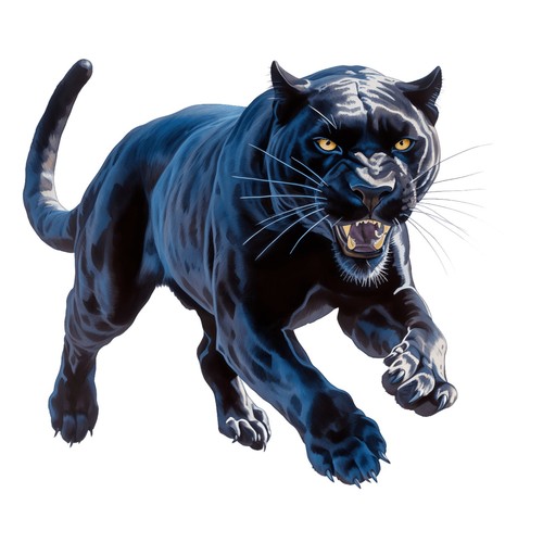 Sticker panther - 7x,