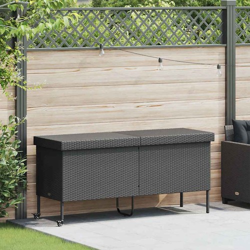 Gartentruhe mit rollen schwarz - gartentruhe,