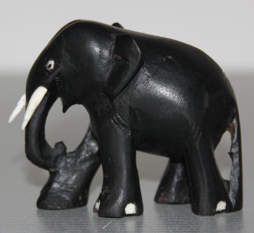 Elefant ebenholz schnitzerei - ebenholz,