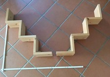 Zwei Wandstufenregale, Treppenregal,  Echtholz - Fichte, Bücherregal, etc.,  DIY