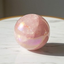 Aura Rosenquarz Kugel 6 cm 330